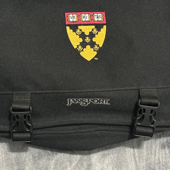 Jansport University Veritas Large Messenger Bag Black Unisex Briefcase - Picture 3 of 10